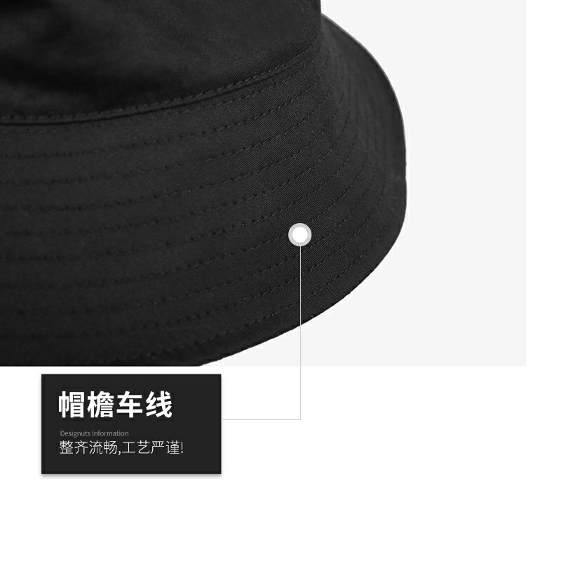 Pure Cotton Bucket Hat Custom Logo Embroidery Printing Hat Custom Silk Screen Diy Men and Women Bucket Hat Casual Sun Hat