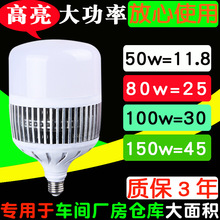 100w 200w超亮大功率led节能灯泡 e27 e40螺口工业鳍片球泡灯150w