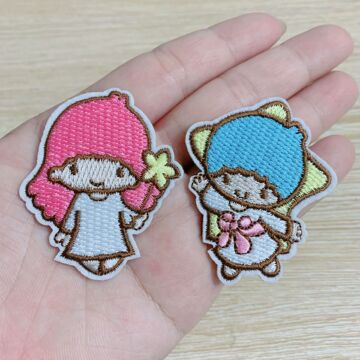 新品 可爱卡通男孩女孩满绣布贴儿童衣服补丁装饰diy刺绣贴花辅料