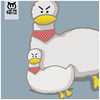 新款可爱鸭子抱枕毛绒玩具沙雕公仔大白鸭床上靠垫搞怪加油鸭玩偶