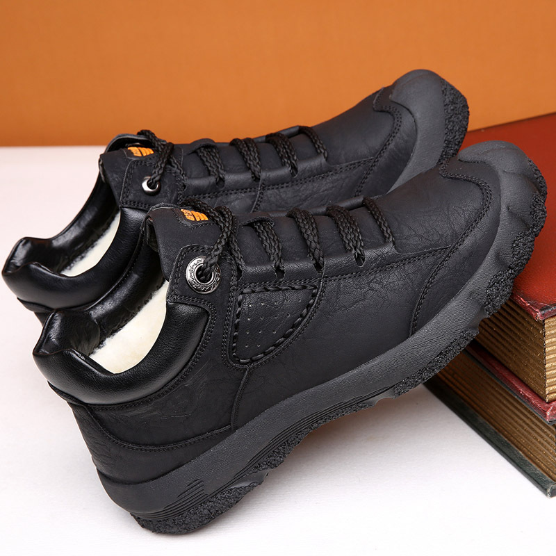 冬季男鞋新款男士高帮棉鞋加厚休闲加绒保暖雪地靴户外防滑登山鞋