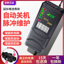 自动关机 智能电动车电瓶充电器48V12AH20ah60V72v32AH铅酸大功率