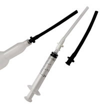 白色塑料硅胶导流管M5外螺纹塑料鲁尔针筒延长管实验硅胶管JT-135
