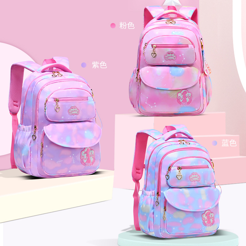 2020 New Children's Elementary School Girl Schoolbag Princess Burden Alleviation Backpack Girls' Lightweight Waterproof Logo