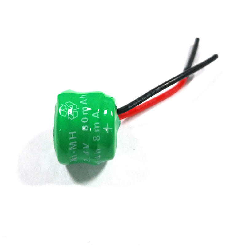 80h2.4v Rechargeable Ni-MH Button Battery Type a Outlet 2.4 V80mah Candle Light Battery