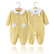 婴儿衣服春装外出动物造型婴儿哈衣爬服代发舒绒棉保暖婴儿连体衣