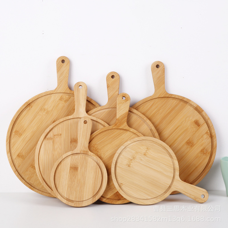 Bamboo Pizza Plate Bread Plate Cut Beef Pizza More than Chopping Board for Fruits Specifications Can Be Hung Bamboo Chopping Board Cutting Board