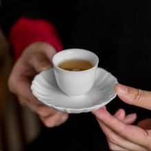 家用甜白玉瓷品茗杯陶瓷茶具个人杯中式薄胎主人杯单杯功夫小茶杯