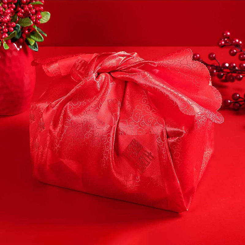 Wedding Supplies Wrapping Cloth Wholesale Wedding Red Wrapping Cloth Bride Dowry High-Grade Satin Wrapping Cloth Receiving Blanket