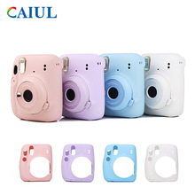 CAIUL 适用拍立得mini11相机果冻套纯色保护软壳合身套相机硅胶套