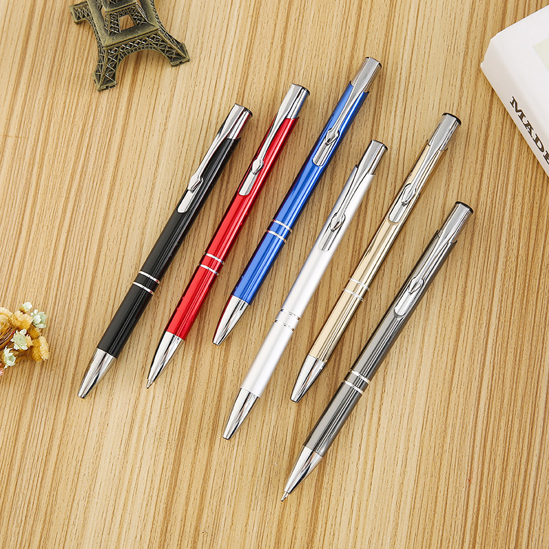 Factory Wholesale Press Semi-Metal Ballpoint Pen Second-Line Alumina Business Office Gift Pen