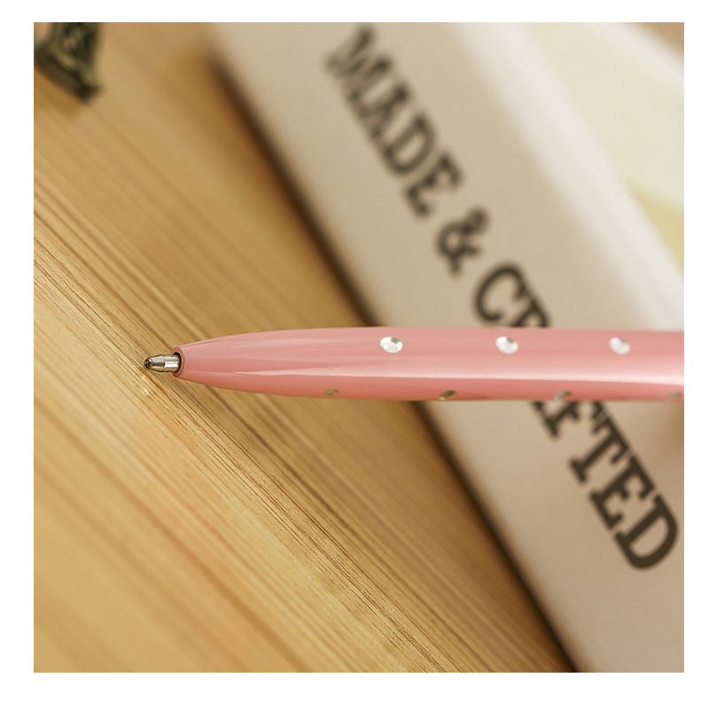 Cross-Border Hot Sale Color Diamond Head Gel Pen Student Creativity Metal Ball Point Pen Advertising Gift Pen