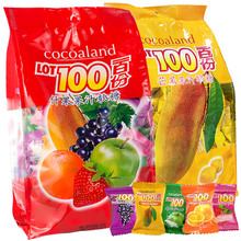 【进口】马来西亚一百份什果水果果蔬汁糖果软糖1kg/袋越嚼越有劲