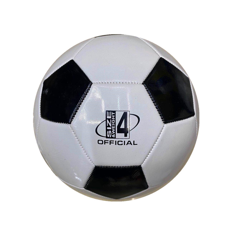 Student Training Football No. 3 No. 4 No. 5 PVC Pu Black and White Ball Color Ball Manufacturer Supply