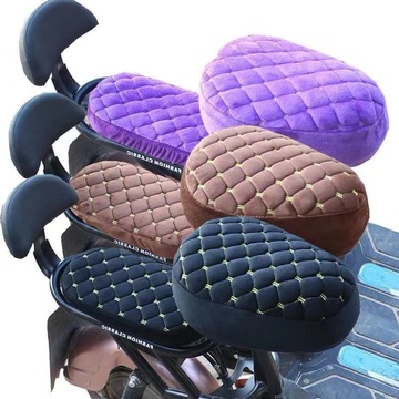 电动车座套冬季防寒保暖加绒加厚电瓶自行车坐垫套四季通用坐垫罩