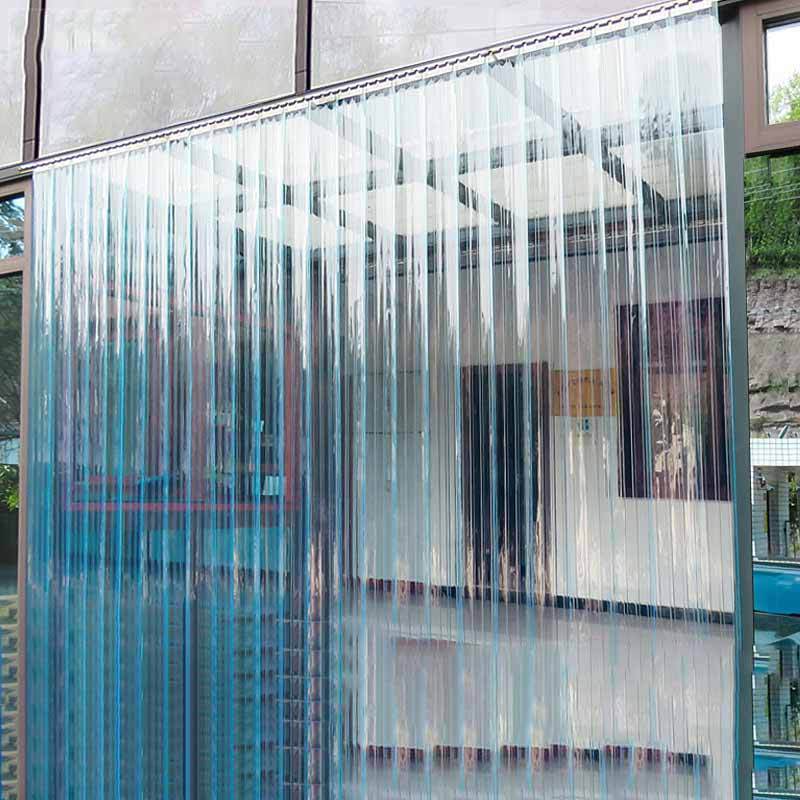 chi zhe summer air-conditioning windshield transparent pvc door curtain and partition curtain dust-proof and warm hd plastic self-priming soft door curtain