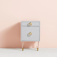 简约现代迷你小户型木质床头亚克力柜储物柜个性创意时尚粉色边柜