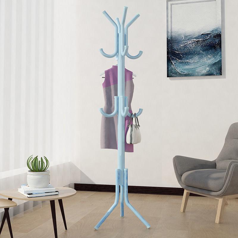 Simple Thickened Coat Rack Floor Iron Clothes Rack Bedroom Clothes Hanger Bag Hanging Rack Single Rod 0819