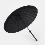 2024款潮流日系武士长柄雨伞男士帅气大号个性刀剑伞学生伞制logo