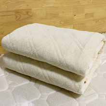 外贸棉毛圈布加厚床单出口日单多色防滑柔软透气薄床垫褥垫垫被