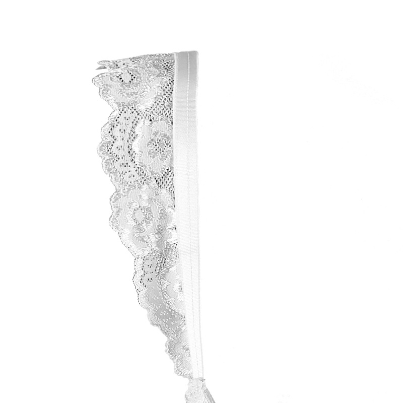 Fq2618 Pure White Lace Sponge Underwire Dew Bra Mid-Waist Free Underwear Women's Lingerie Suit