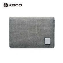 KACO爱乐简约防水布面名片包 商务名片夹可加LOGO黑色/灰色可选