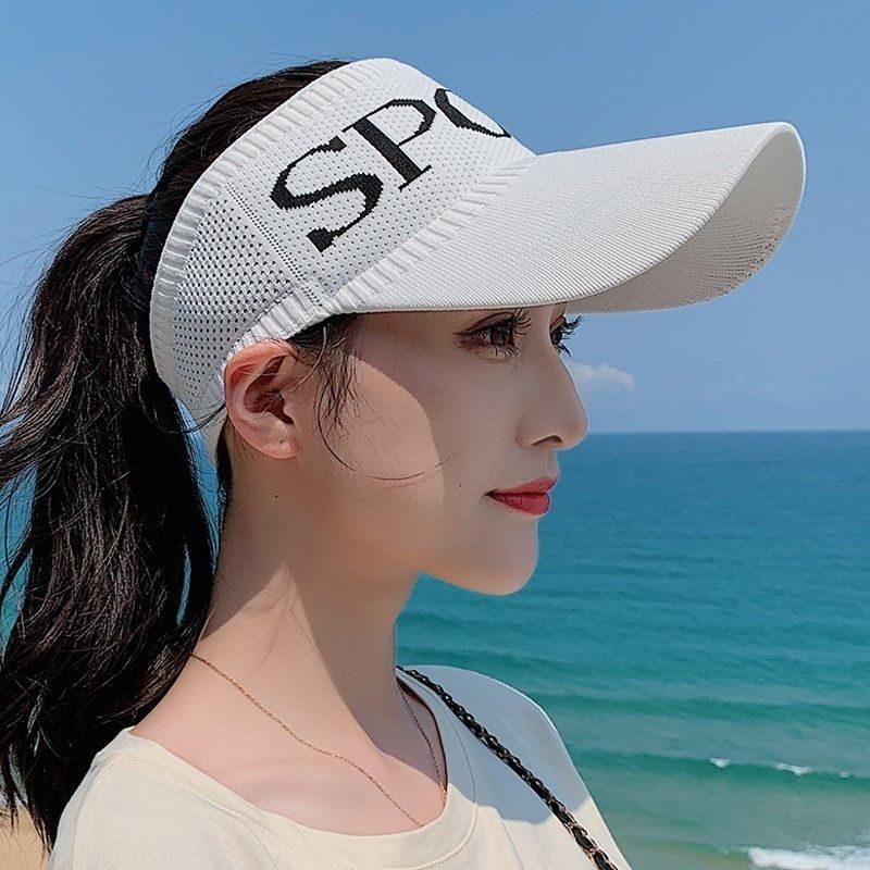 hat female summer sun hat all-match peaked hollow top hat cycling korean fashion outdoor travel sun hat