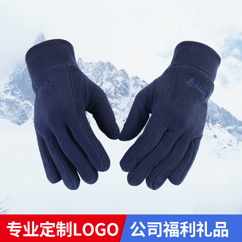 Bohang Winter Warm Gloves Outdoor Riding Polar Fleece Gloves Fleece Thickening plus Velvet Gloves Cold-Proof Manufacturer