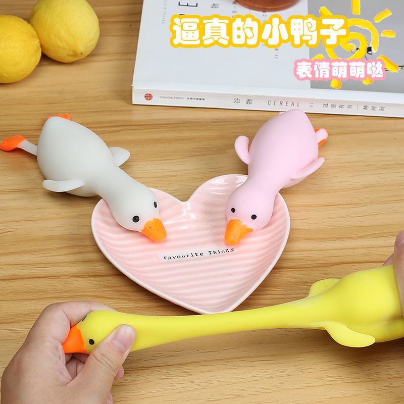 Squeezing Toy Decompression Stress Relief Large White Goose Vinyl Slow Rebound Duck Trending Cartoon Decompression Toys for Children