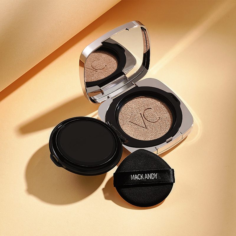 Maco Andy VC Cushion Foundation Lightweight Breathable CC Cream Nourishing Moisturizing Concealer BB Oil Control Makeup Finishing Air Cushion