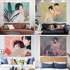 Japanese wall covering ins Background cloth Room arrangement Bedside Decorative net girl photograph Tapestries bedroom Valance