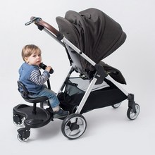 婴儿推车配件脚托双胞胎宝宝踏板后挂拖滑板可坐脚踏二胎滑板后挂