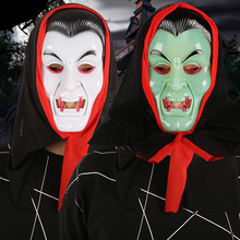 万圣狂欢节套头包布恐怖僵尸吸血鬼夜光面具儿童派对表演尖牙面罩