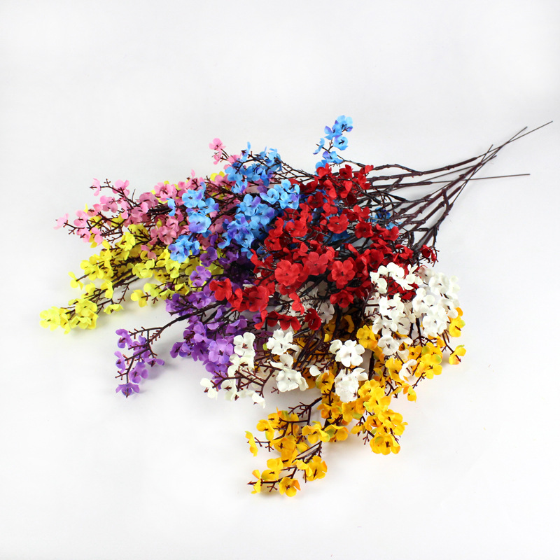 跨境热销工厂货源仿真满天星小碎花花束布花满天星假花枝绢花批发