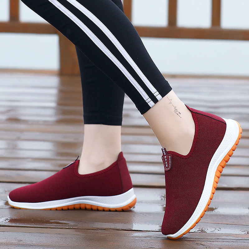 Summer Lightweight Fashion Sports Running Shoes Male Students Korean Style Casual Shoes Mesh Shallow Mouth Low-Top Breathable Fashion Shoes