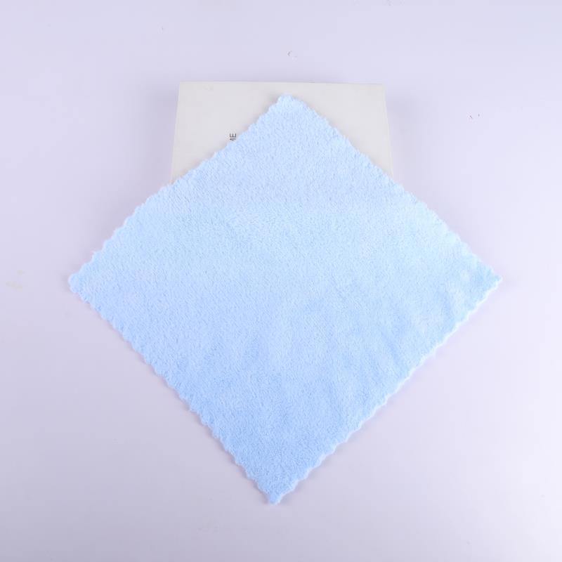 High Density Coral Fleece Cut Edge Small Tower Plain Color Small Square Towel Soft Absorbent Gift Home Non-Fading Non-Hair Removal