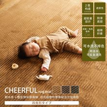 厂家直供新款日式条纹法兰绒加厚地毯卧室客厅防滑家用可代发