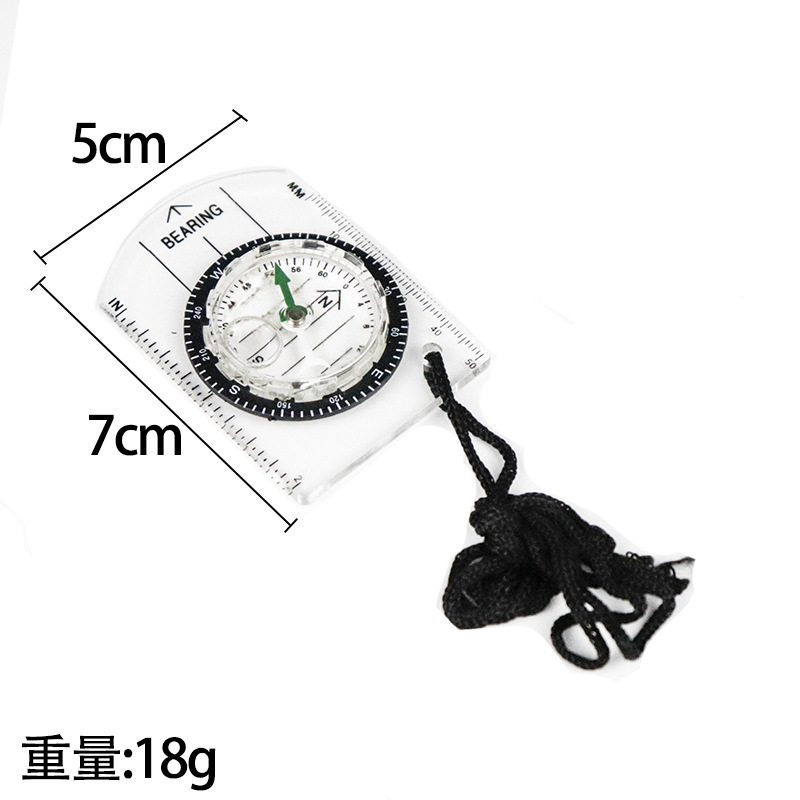 Outdoor Multi-Functional High Transparent Portable Compass Compass Scale with Map Survival Compass