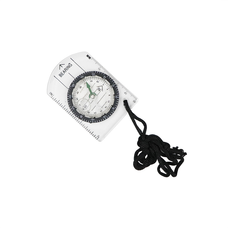 Outdoor Multi-Functional High Transparent Portable Compass Compass Scale with Map Survival Compass