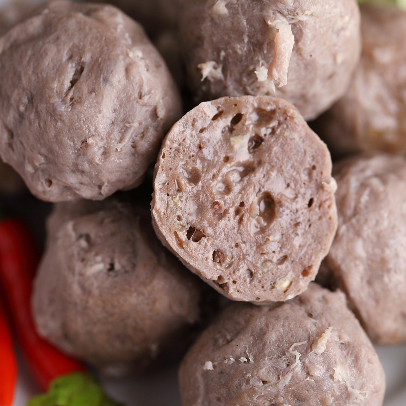 潮汕牛肉丸牛筋丸汕头牛丸火锅丸子食材麻辣烫关东煮厂家代发500g