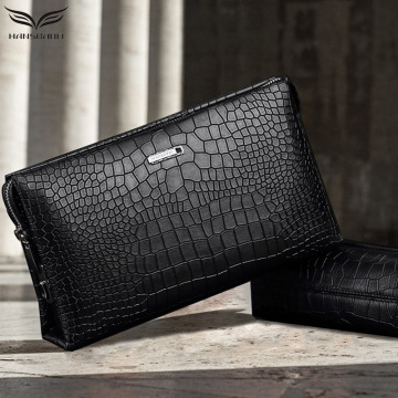 鳄鱼纹手包男真皮密码锁男士手拿包大容量软皮手抓包新款商务男包