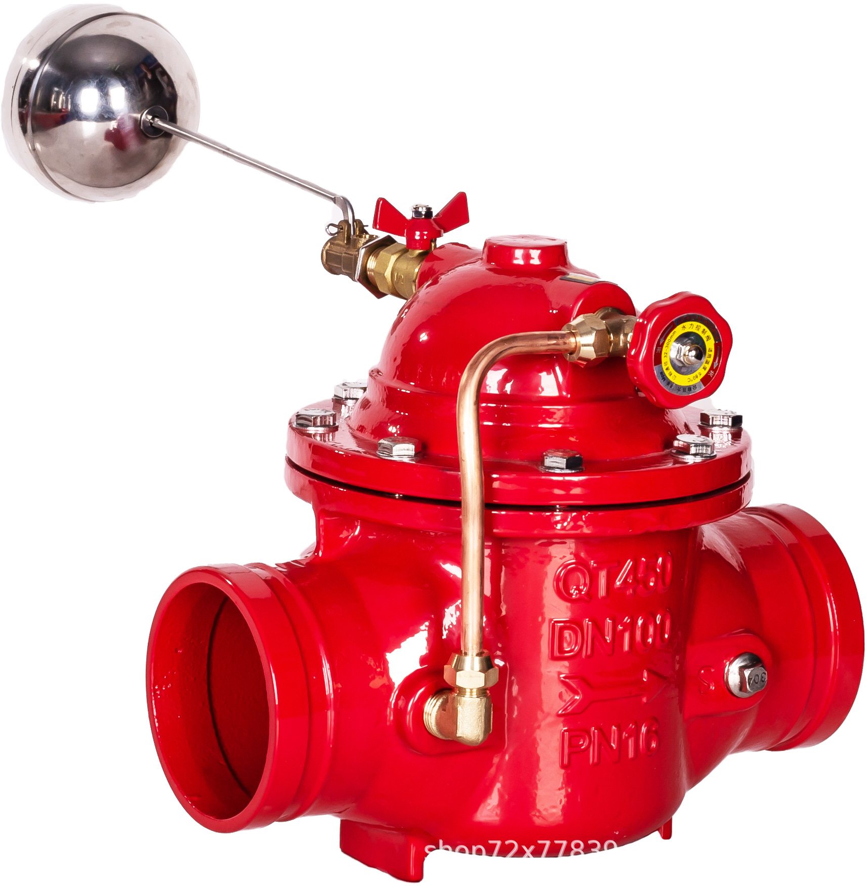 fjdfs-水力系列-球墨铸铁沟槽遥控浮球阀8100x-1