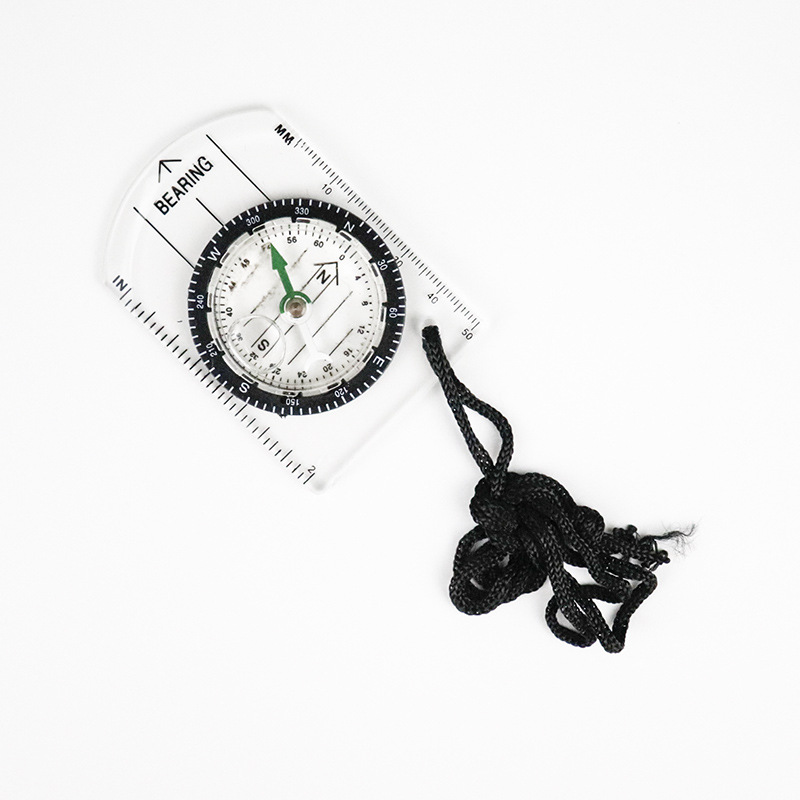 Outdoor Multi-Functional High Transparent Portable Compass Compass Scale with Map Survival Compass