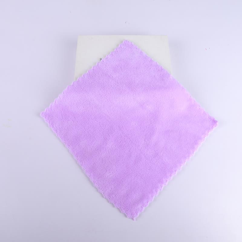 High Density Coral Fleece Cut Edge Small Tower Plain Color Small Square Towel Soft Absorbent Gift Home Non-Fading Non-Hair Removal