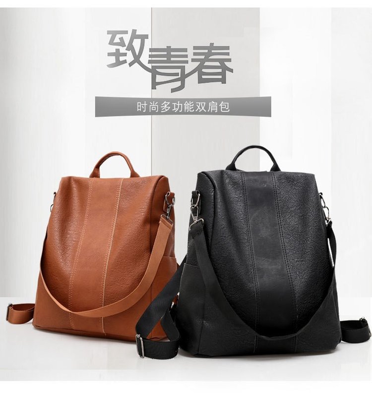 Ins Fashionable Stylish Outfit Backpack 2023 Personality New Western Style Anti-Theft Backpack Female Retro Multi-Functional School Bag