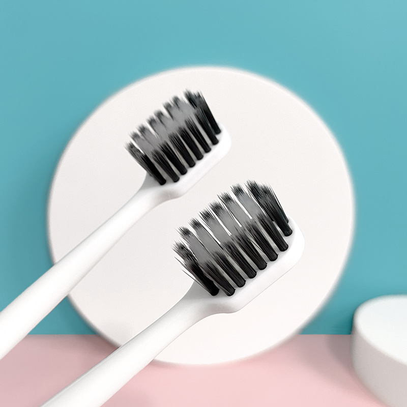 Japanese Bamboo Charcoal Soft-Bristle Toothbrush Adult Couple Family Pack Household Advanced Ultra-Fine Hair Toothbrush Genuine Manufacturers Wholesale