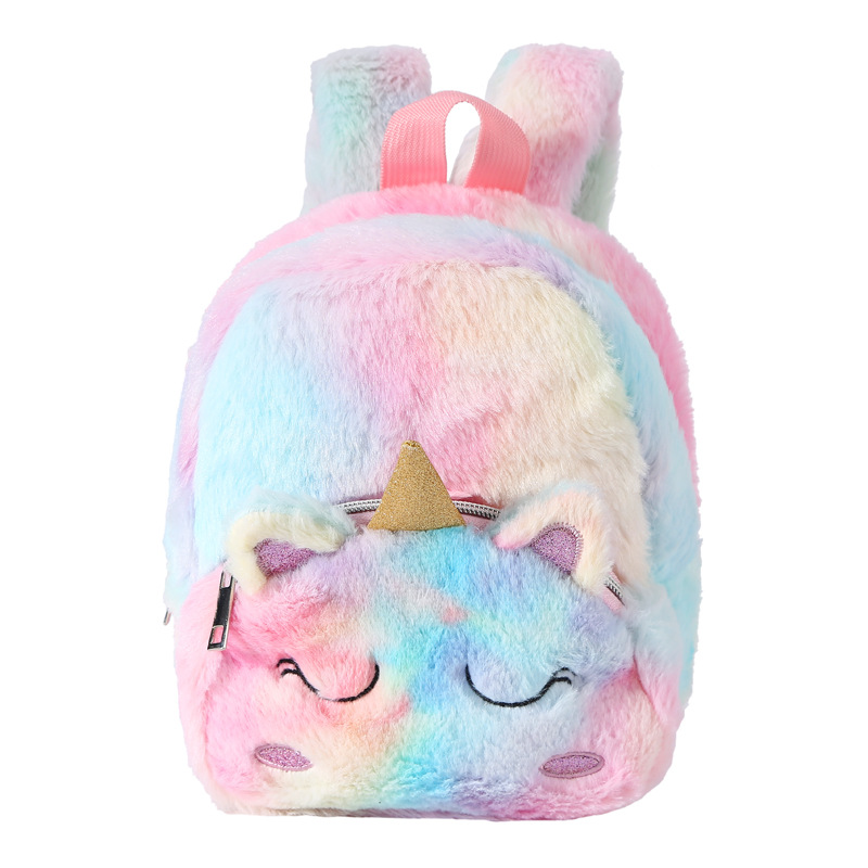 Unicorn Unicorn Plush Small Bookbag Teenage Leisure Backpack Backpack Cute Cartoon Toddler Storage Bag