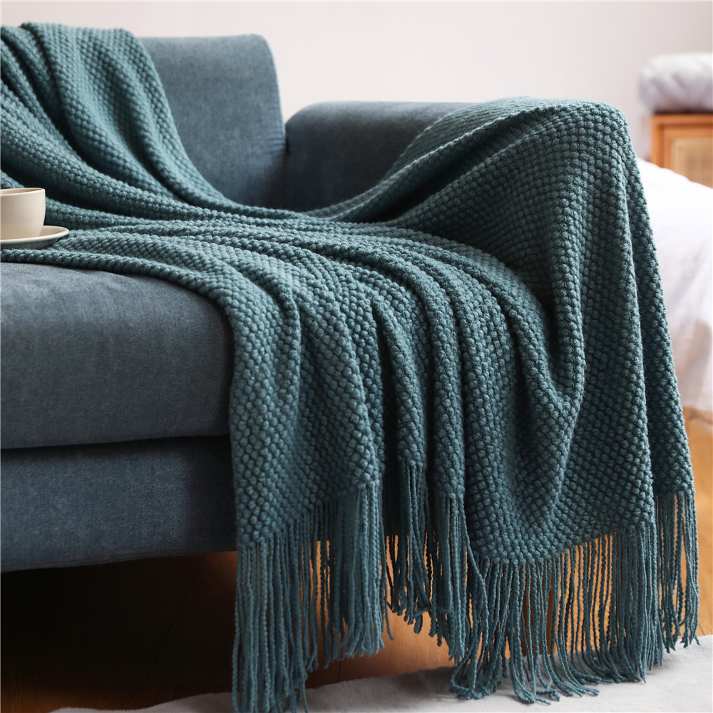 Sofa Cover Cover Blanket Blanket Pineapple Lattice Knitted Blanket Office Nap Blanket Air Conditioning Blanket Bean Blanket Nap Blanket