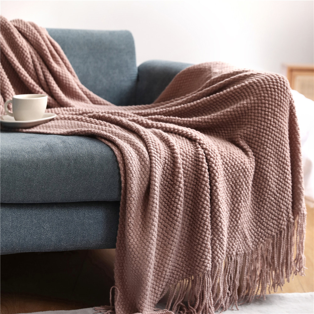 Sofa Cover Cover Blanket Blanket Pineapple Lattice Knitted Blanket Office Nap Blanket Air Conditioning Blanket Bean Blanket Nap Blanket