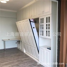 宜·柯萨家具全屋定制木饰面旋转收纳隐形床门一体密室墙柜壁柜